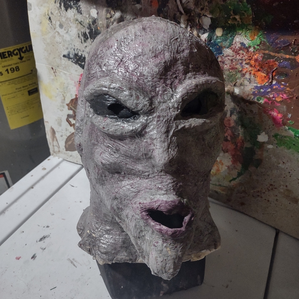 Grey alien Halloween mask